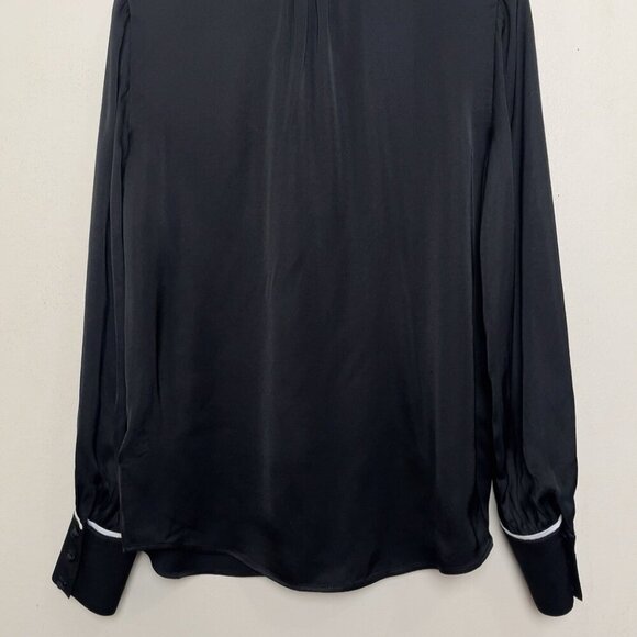 AG Adriano Goldschmied Womens Medium Winslet Blouse In True Black - Picture 13 of 13